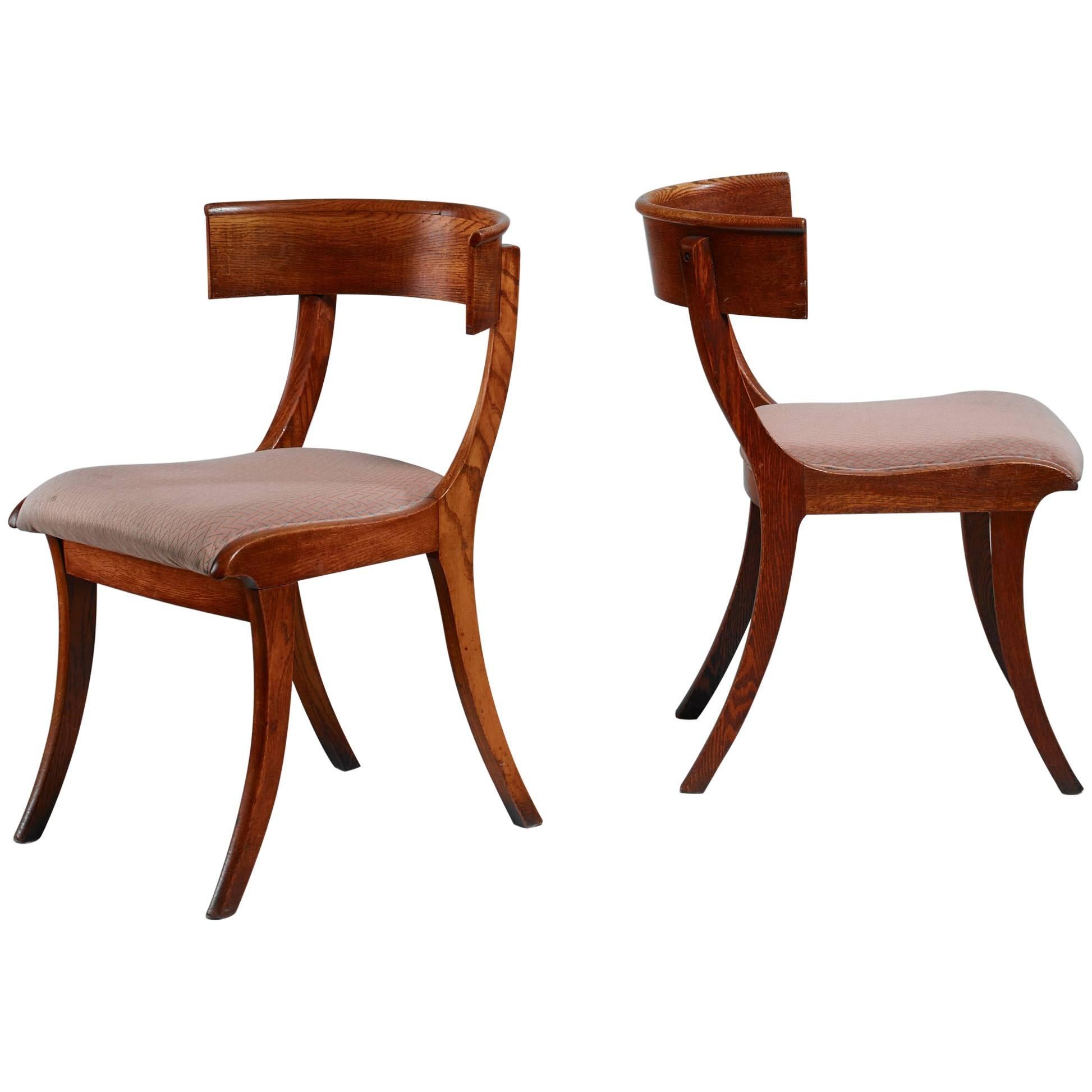 Pair of Danish Klismos Chairs, Early 20th Century For Sale