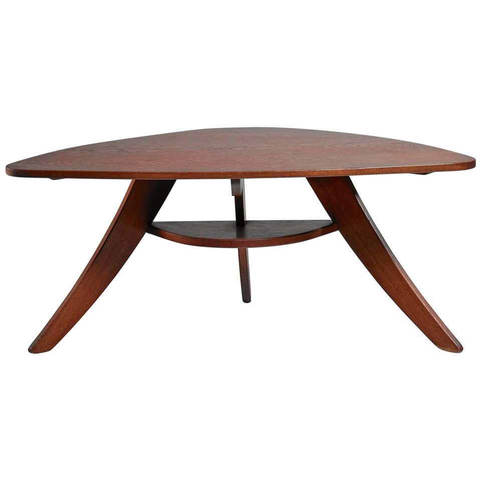 Two-Tier Triangle Shaped Coffee Table, Netherlands, 1950s For Sale at ...