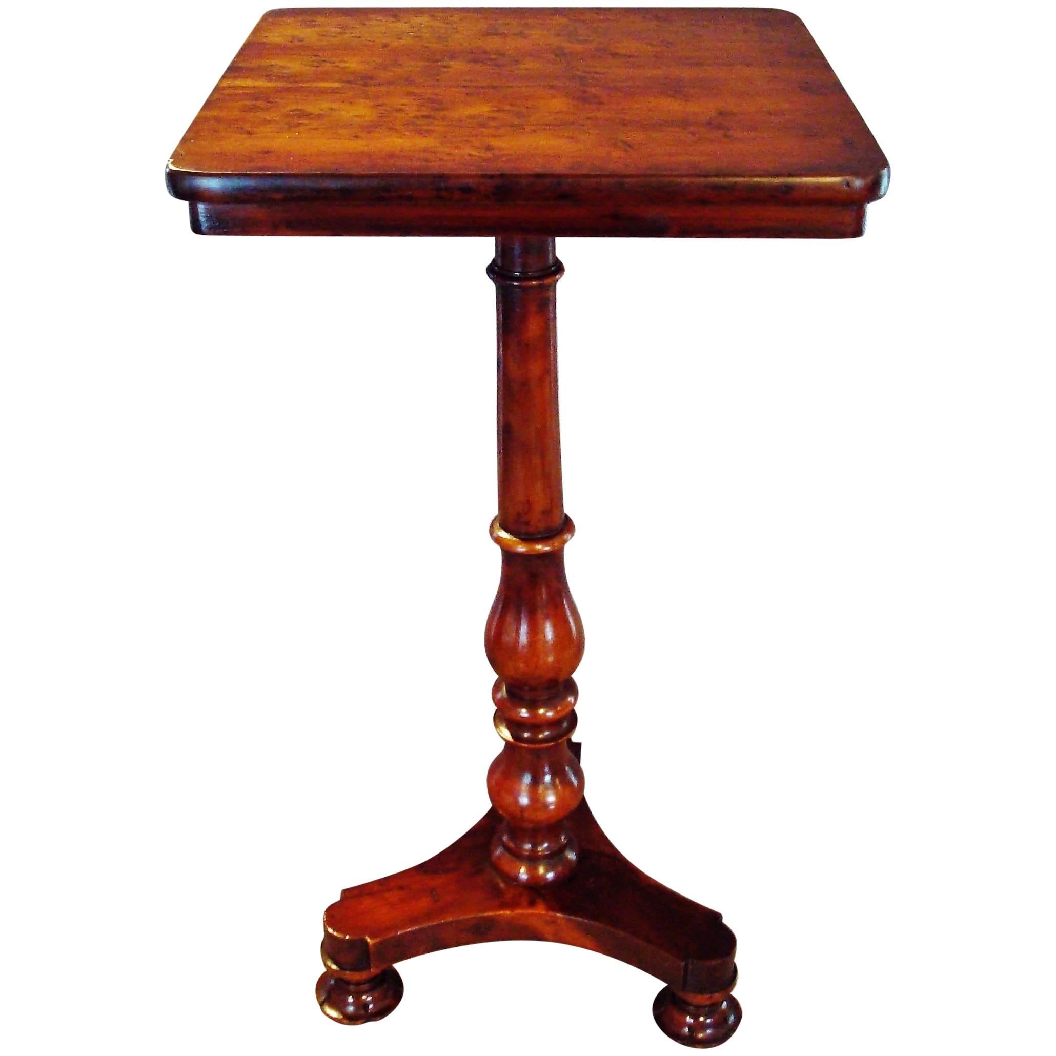 Regency Yew Wood Wine Occasional Table For Sale