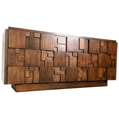 Brutalist Style Nine-Drawer Dresser/Console by Lane Altavista