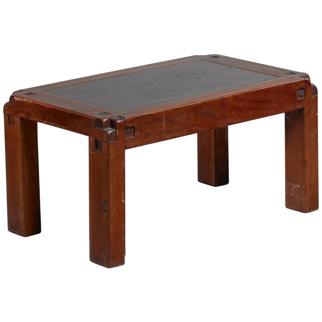 Pierre Chapo T18 Side Table with Lava Stone Top