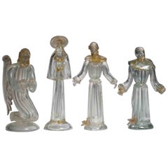 Set of Four Art Deco Murano Figures by AVeM