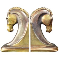 Vintage Art Deco Horse Bookends by Dodge