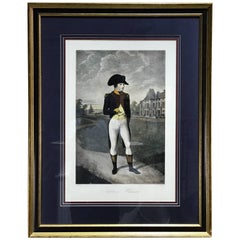 Gravure du portrait de Napoléon Bonaparte en tant que Premier Consul:: d'après Isabey