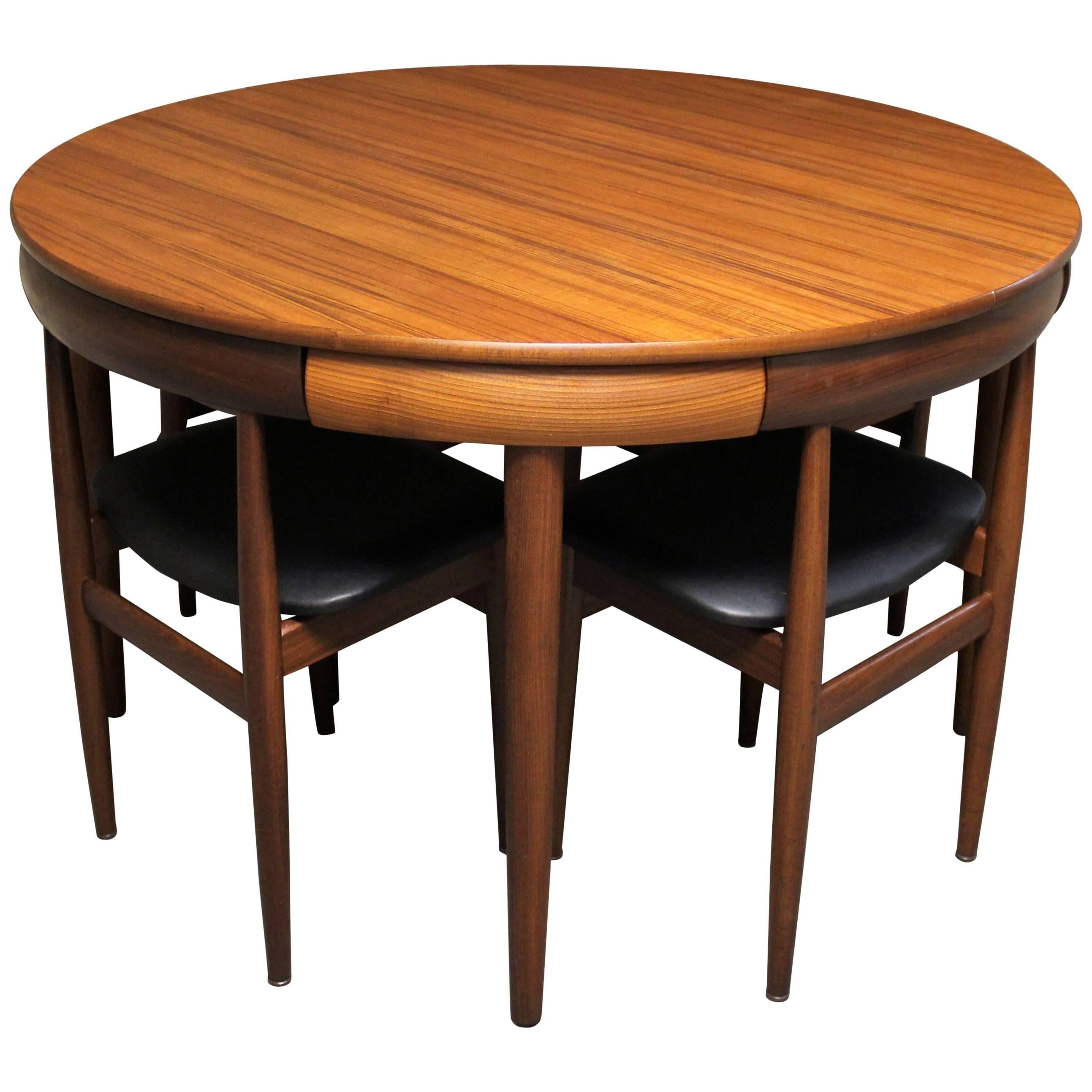 Hans Olsen Teak Roundette Dining Room Set for Frem Rojle, Danish Modern