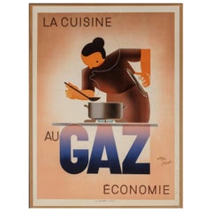 Roger Perot Lithograph La Cuisine Au Gaz Economie, 1935