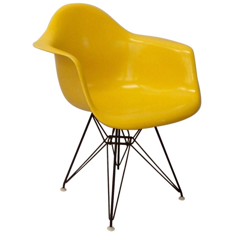 Bright Yellow Herman Miller Eames Shell Chair For Sale at 1stdibs