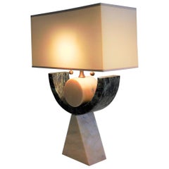 Philippe Barbier Sculptural Marble Table Lamp