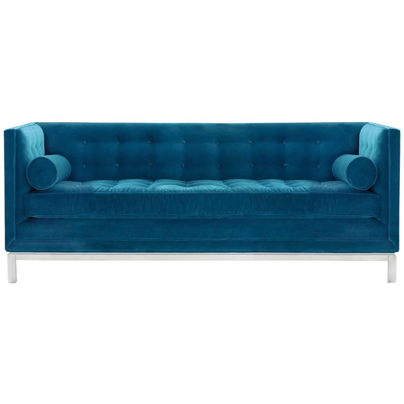 Lampert Sofa in Peacock Velvet
