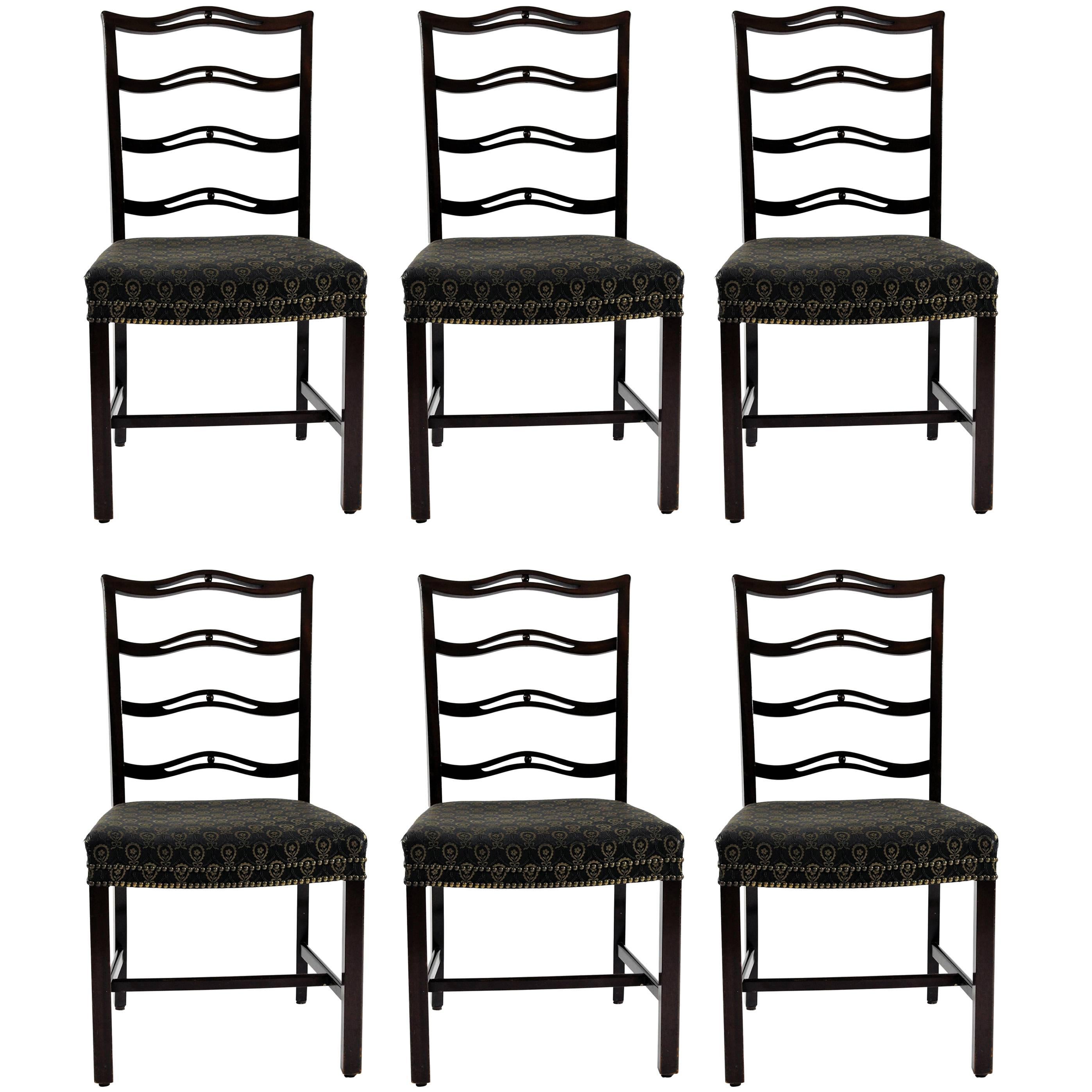 1930s Georg Kofoed Set of Six Dining Chairs in Mahogany For Sale
