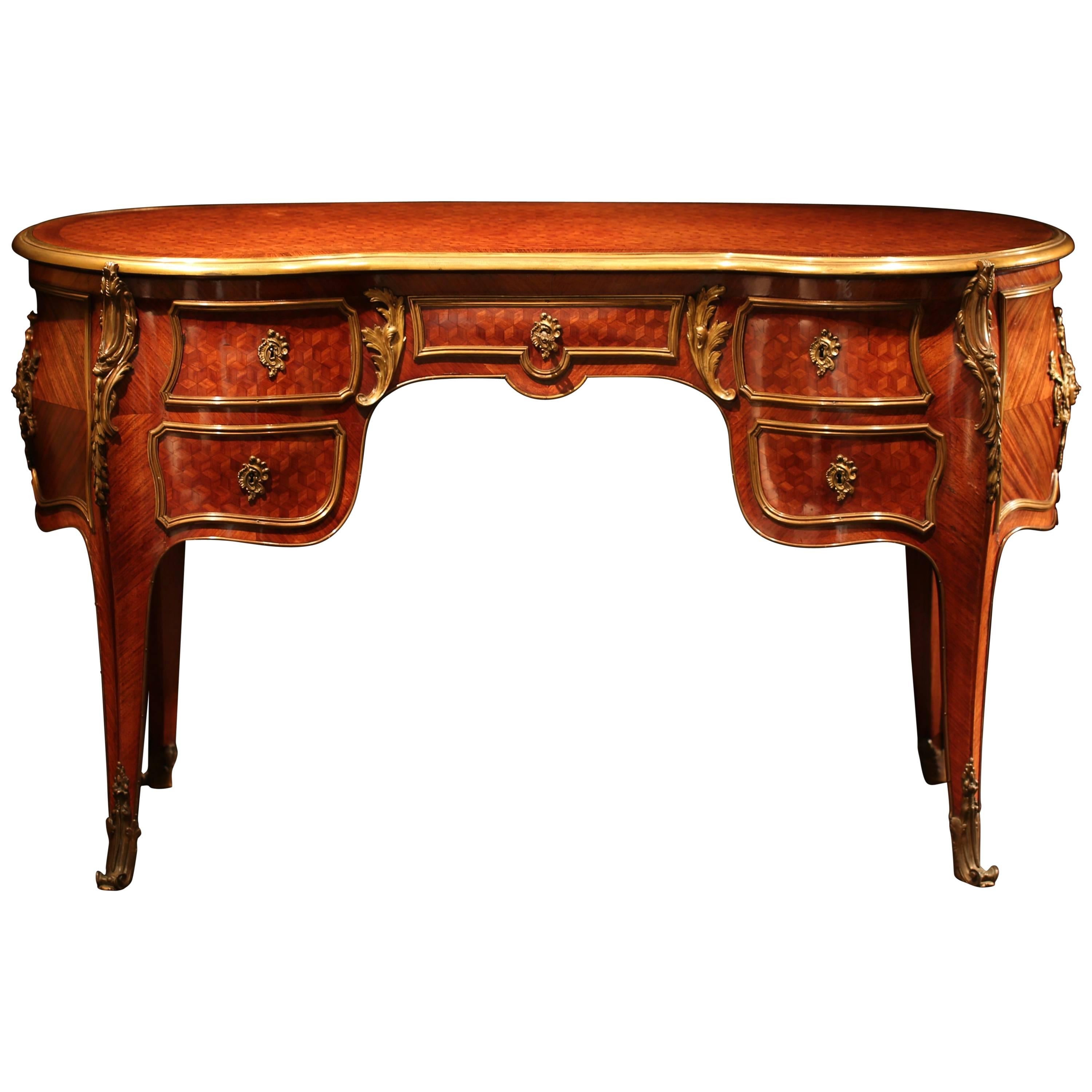 19th Century Louis XV Style Bureau Plat For Sale