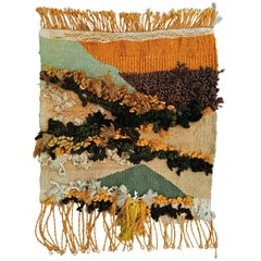 Large 1960s Wall Hanging Fiber Art
