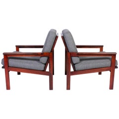 Pair of Rosewood Capella Lounge Chairs by Illum Wikkelsø