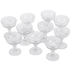 Antique Set of English Champagne Coupes