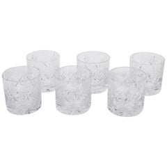 Set of Cut-Glass English Tumblers