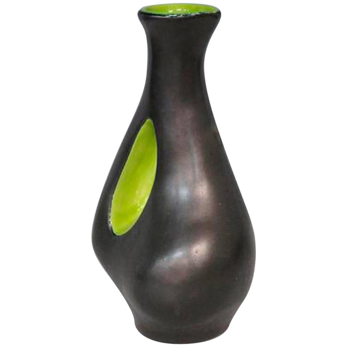 Ceramic Vase, circa 1950 in the Style of Elchinger For Sale