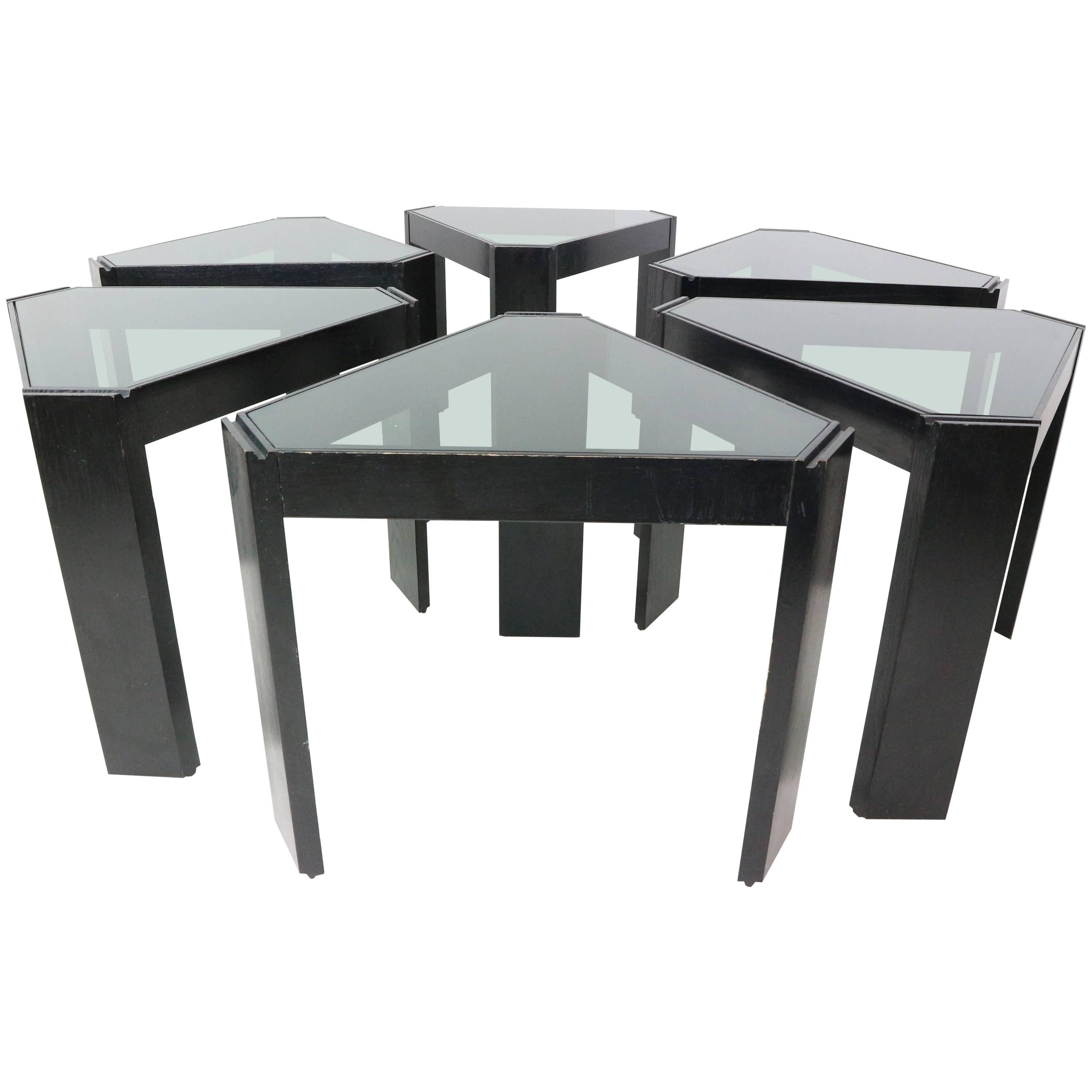 Porada Arredi Geometric Stackable Nesting Tables the Complete Set of Six