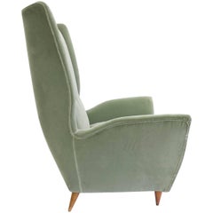 Retro Gio Ponti 1950, Cozy Velvet Armchair