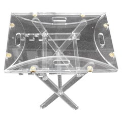 1970 ' Lucite Table of Marine Has Adjustable Height