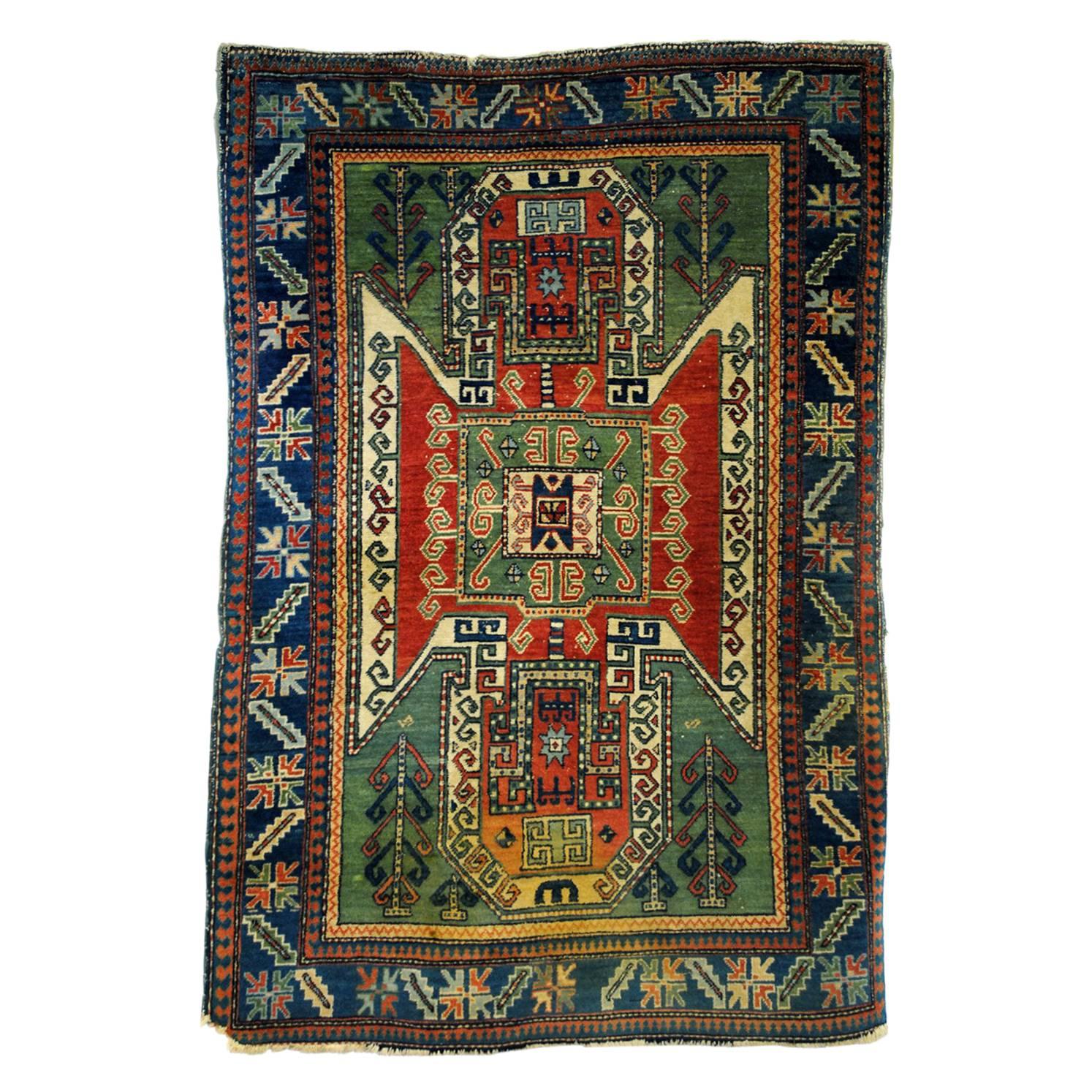 Antique Sewan Kazak Rug, Armenia, 1890-1910