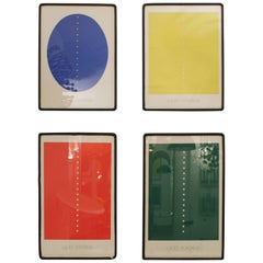 Set of Four Concetto Spaziale Serigraph by Lucio Fontana