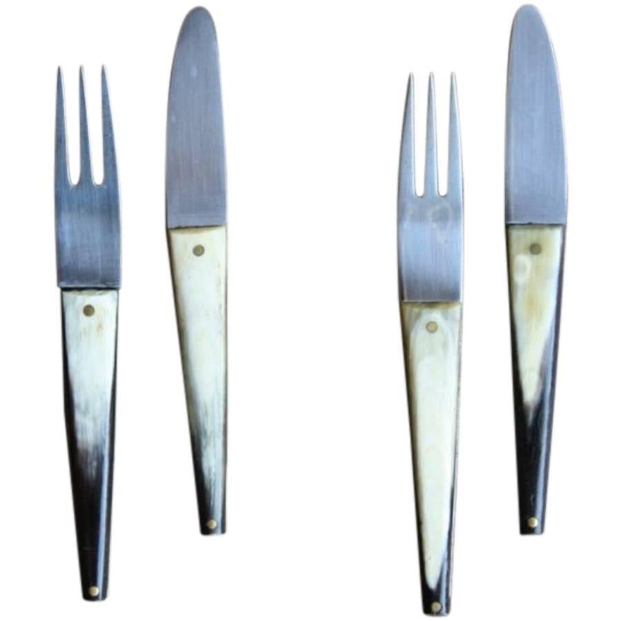 Carl Auböck Set of Two Forks & Knives #1