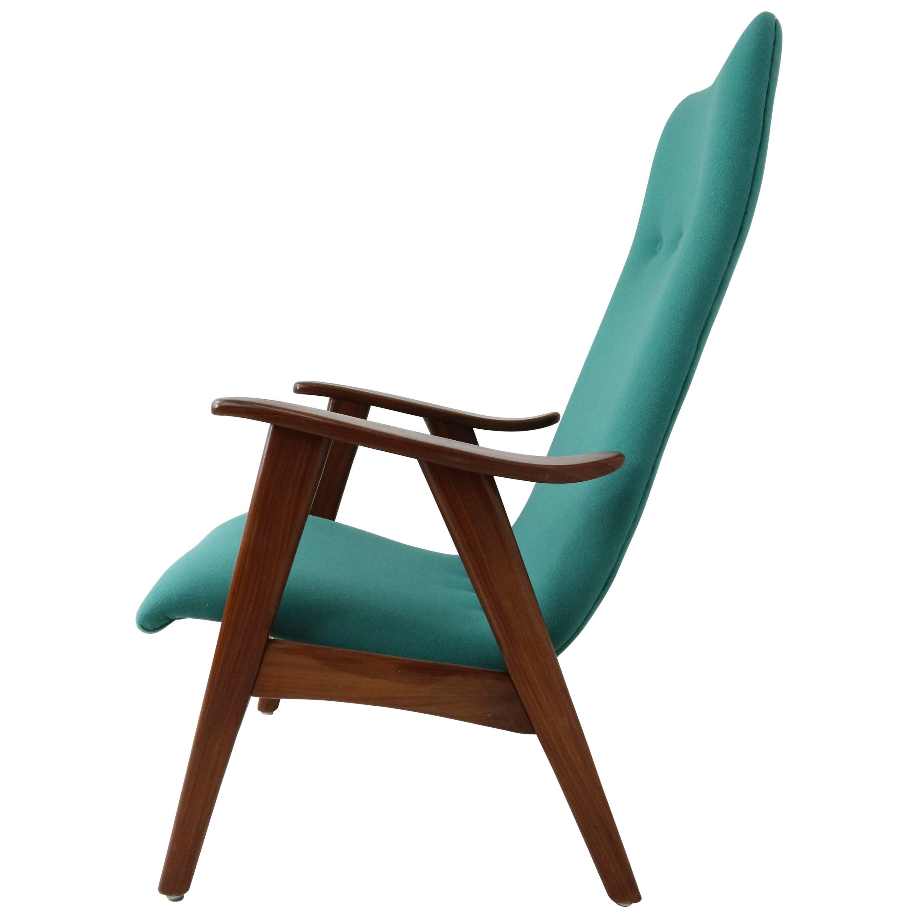 New Upholstered High Back Lounge Chair by Louis Van Teeffelen for Webe