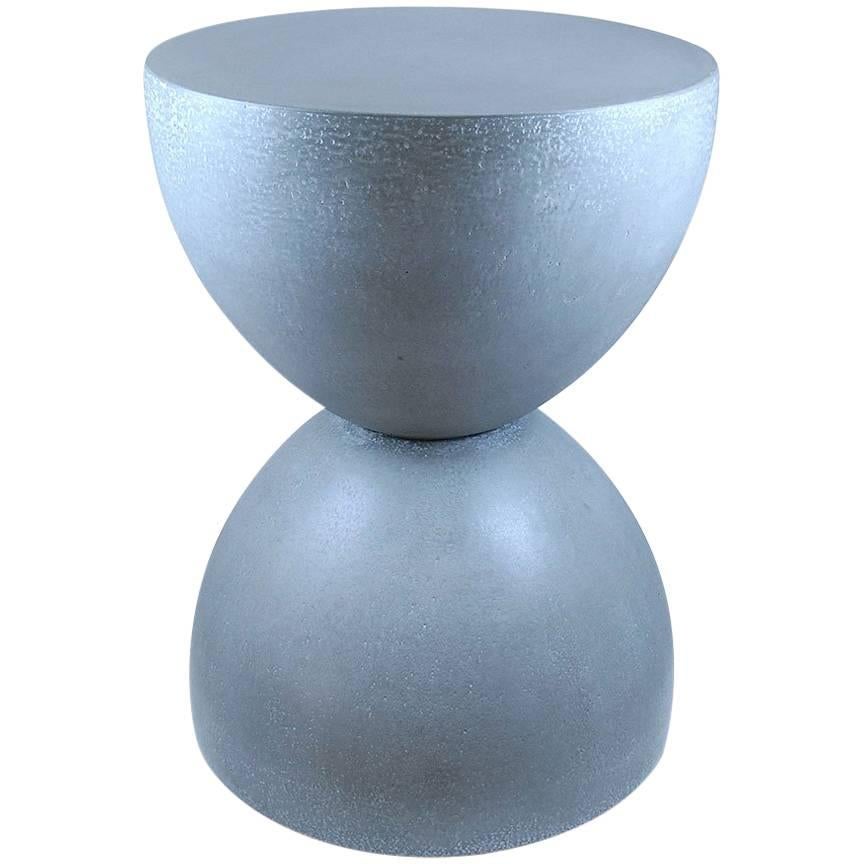 Custom-Made Hourglass Concrete Foyer Accent Table For Sale