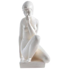 Ashamed Girl Sculpture, Jihokera Czechoslovakia, 1960