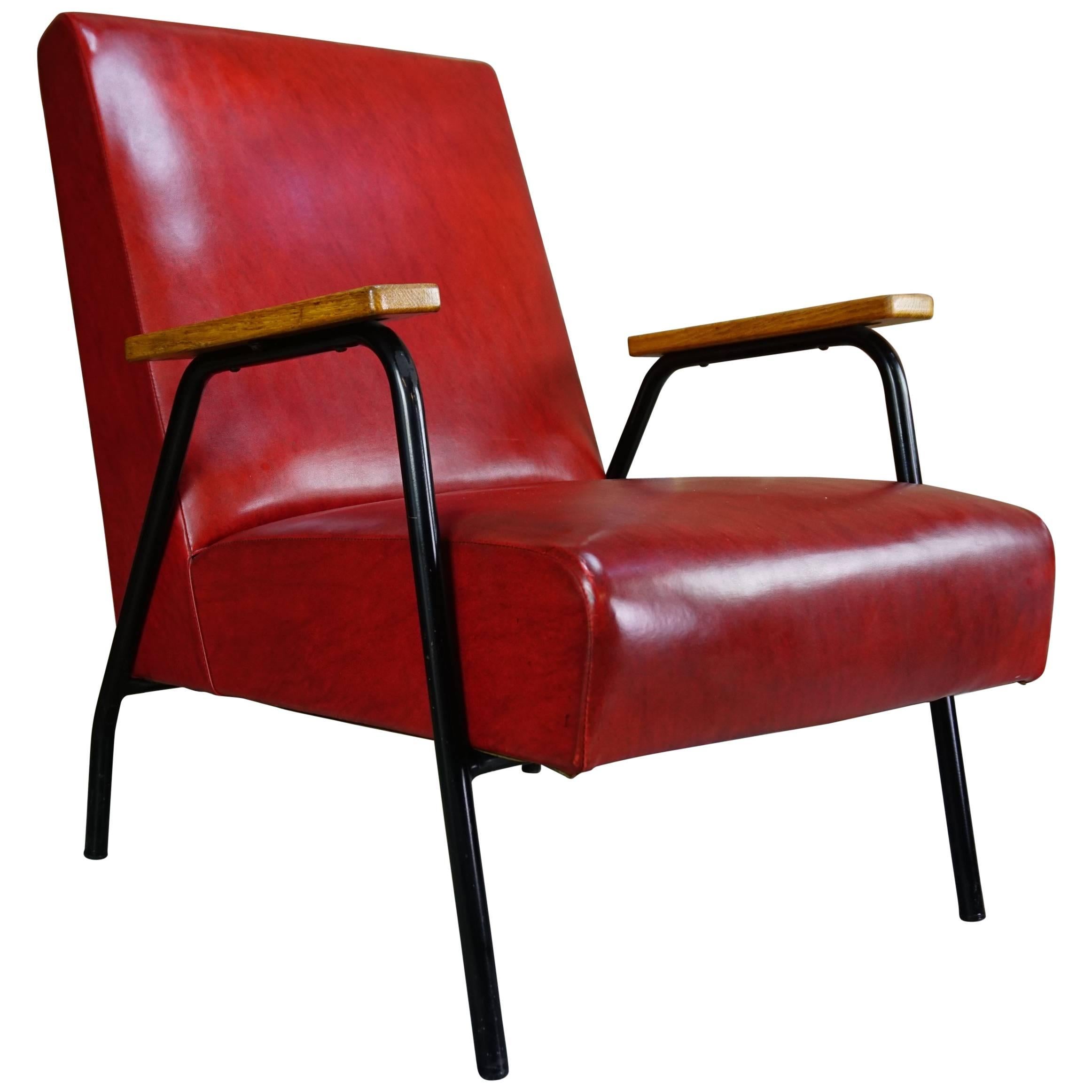 Pierre Guariche French Design of the 1950s Armchair "Rio" Model for Meurop