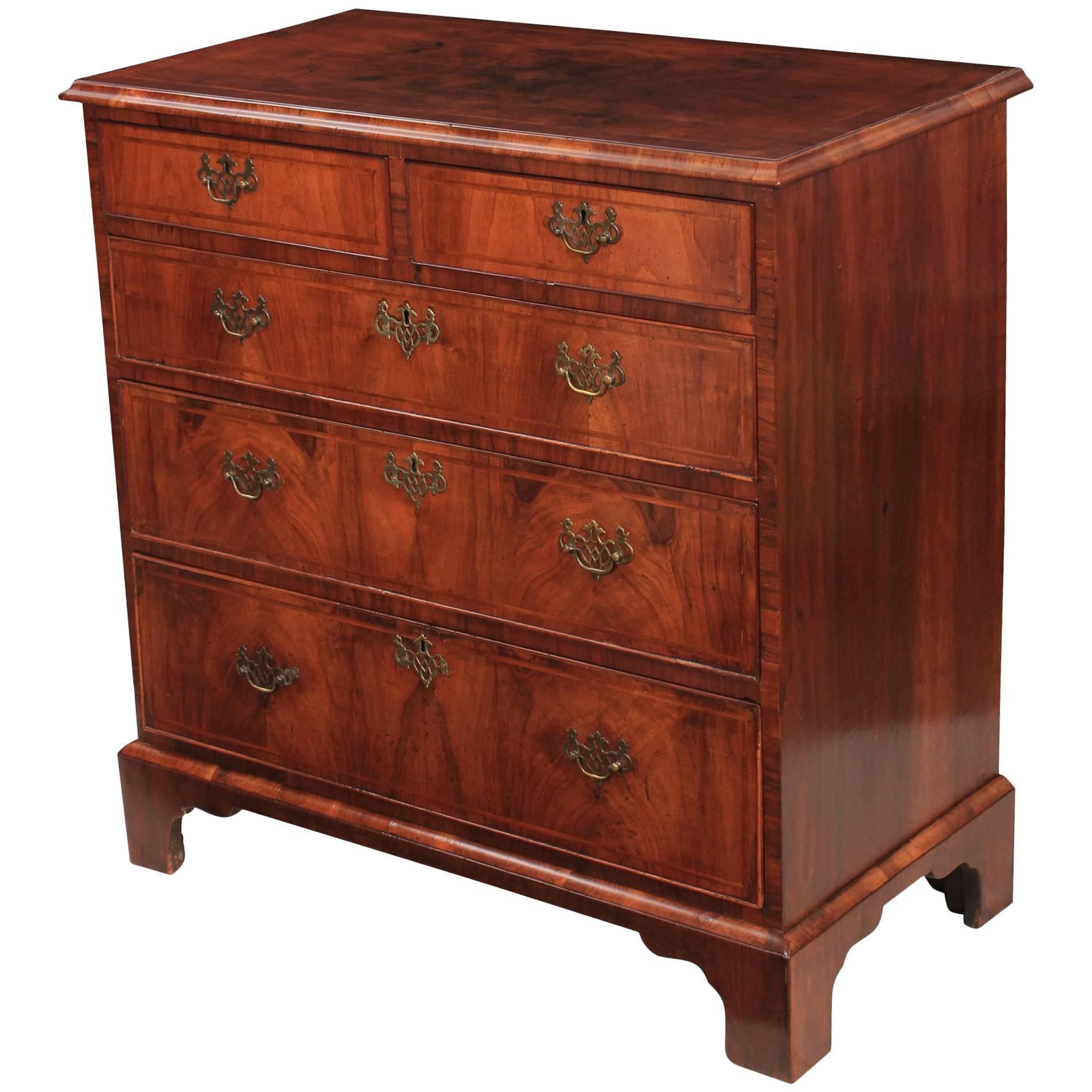 Queen Anne Walnut Chest of Drawers For Sale