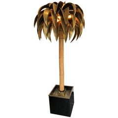 Large Maison Jansen Palm Tree Floor Lamp