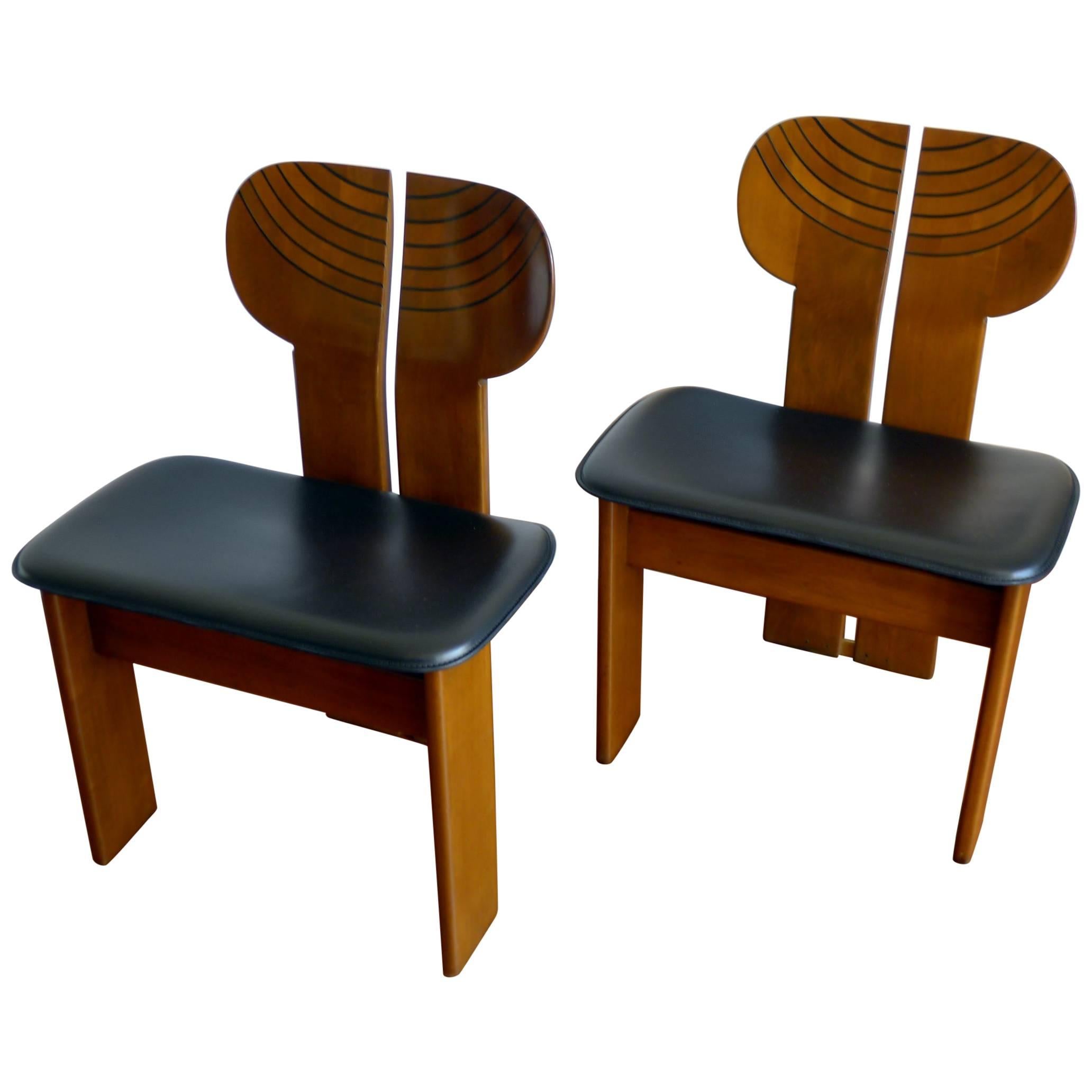 Pair of Africa Chairs by Afra and Tobia Scarpa, Maxalto Artona Series For Sale