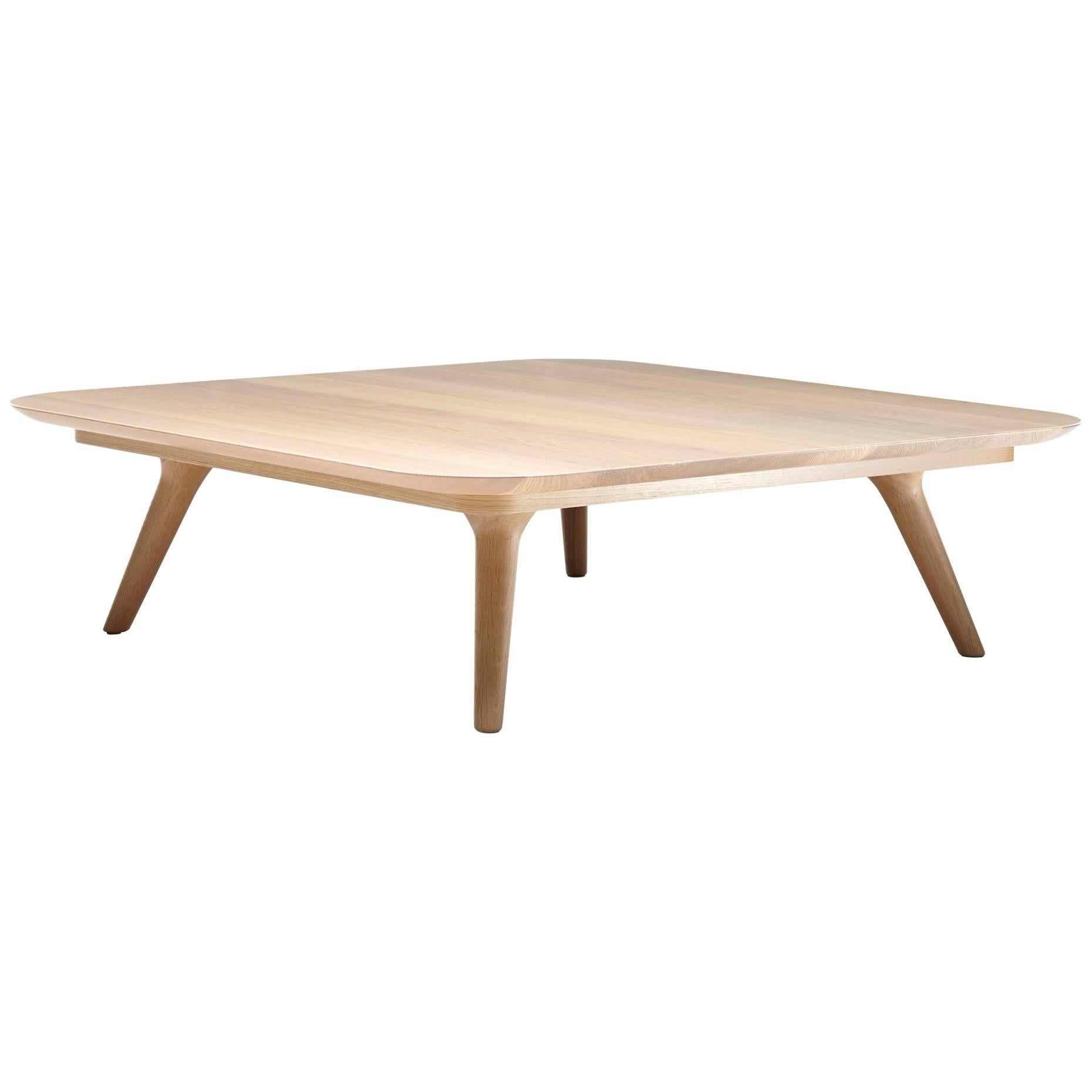 Moooi Zio Coffee Table by Marcel Wanders in Stained Solid Oak in Two Sizes For Sale