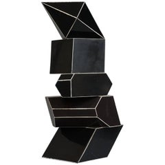 Set of Five Geometric Bakelite Art Deco Science Classroom Crystal Models