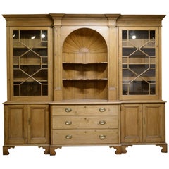 Pine Breakfront Bookcase Pine Breakfront Bookcase