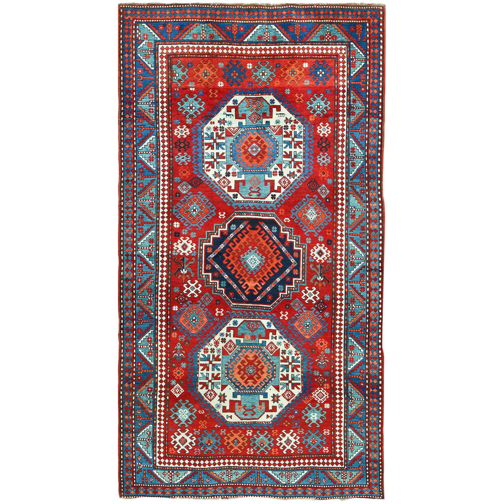 Antique Lori Pemback Design Kazak Caucasian Rug