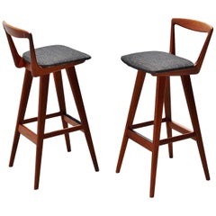 Vintage Henry Rosengren Hansen Bar Stools Brande Møbelindustri, 1960