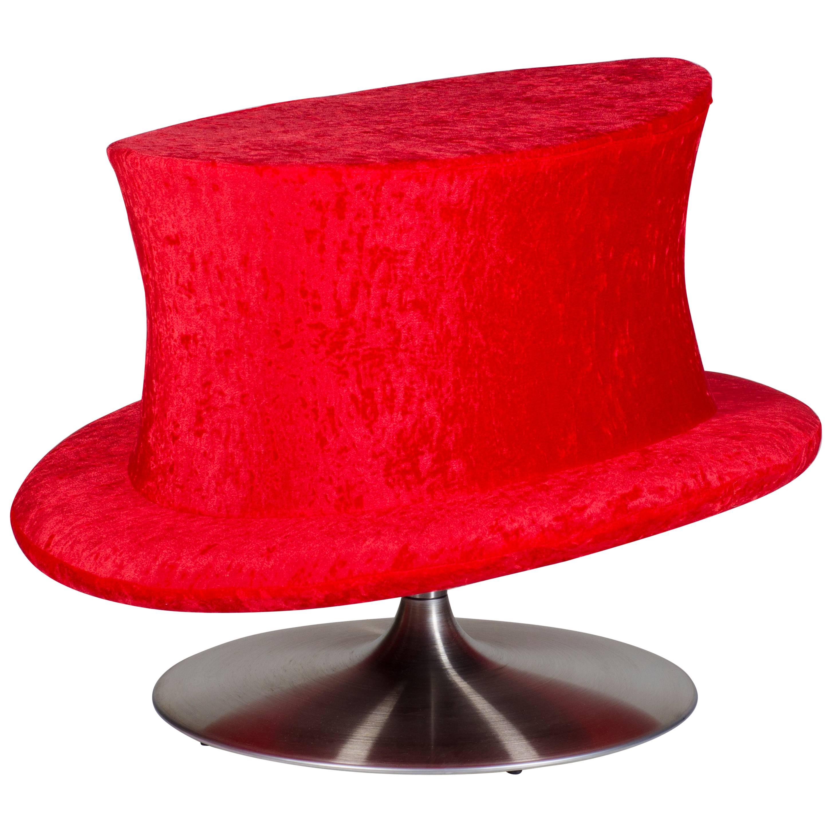Cilindro Turntable Unconventional Stool Top Hat Elegant, Formal or Broadway For Sale