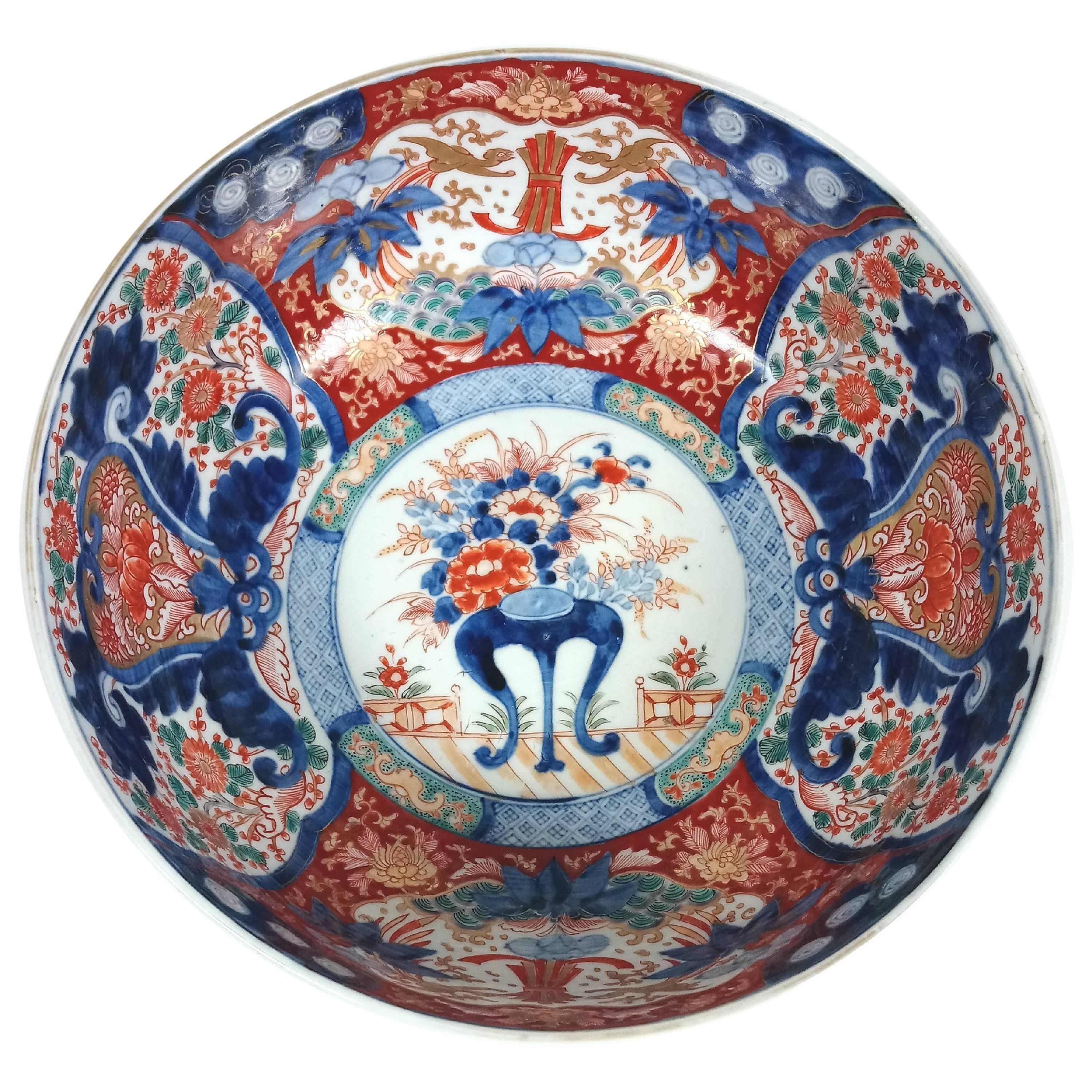 Large Japanese Meiji Period Imari Bowl