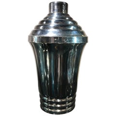 Vintage French Art Deco Silver Plated Cocktail Shaker