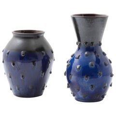 Blue Ceramic Vases, 1950