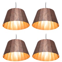 Pleated Copper Lamps by Piet Hein Eek