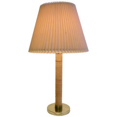 Large Austrian Bamboo and Brass Table Lamp