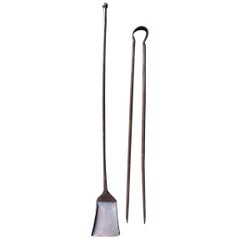 Antique 18th Century French Fireplace Tools or Fire Tools