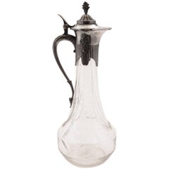 Antique WMF Pewter Topped Claret Jug, circa 1900