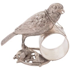 Silver Plated Novelty Bird Napkin Ring, circa 1900