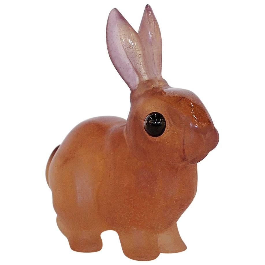 Art Deco Glass Rabbit at 1stDibs