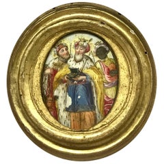 Antique The Three Kings Miniature Painting