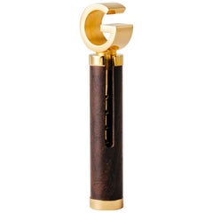 Retro 1960s Gucci Exotic Wood and Gold-Plated Brass Corkscrew